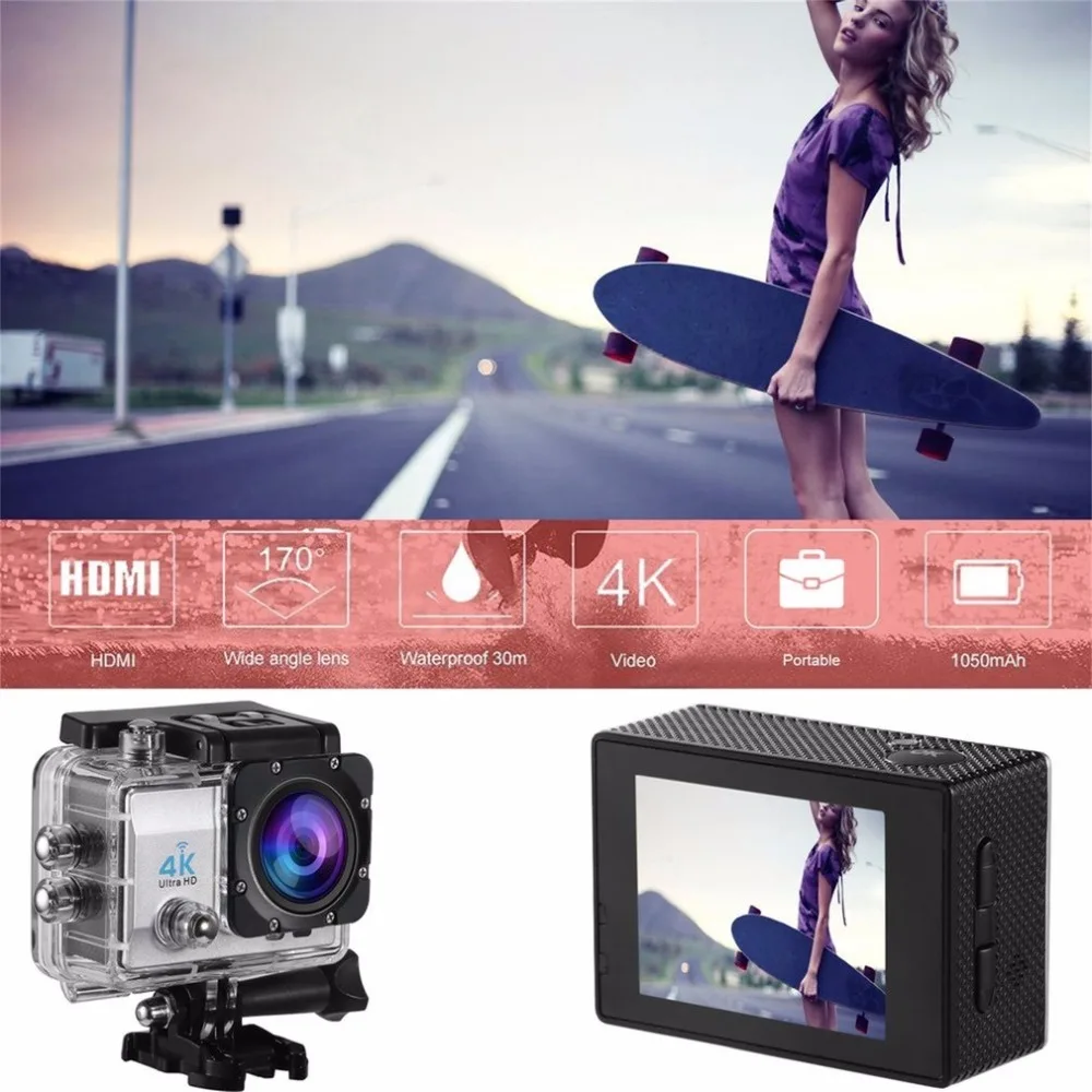 SJ8000R Экшн камера Ultra HD 4 K 24fps WiFi NTK96660 2 0 дюймов 16MP 170D Len Шлем Водонепроницаемый 30 м