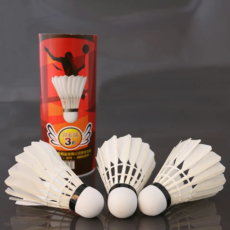 

Professional durable duck feather badminton ball 3 pieces/pack