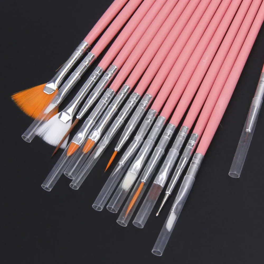 15 шт. Дизайн ногтей Аксессуары Кисточки комплект Инструменты Профессиональный Pen