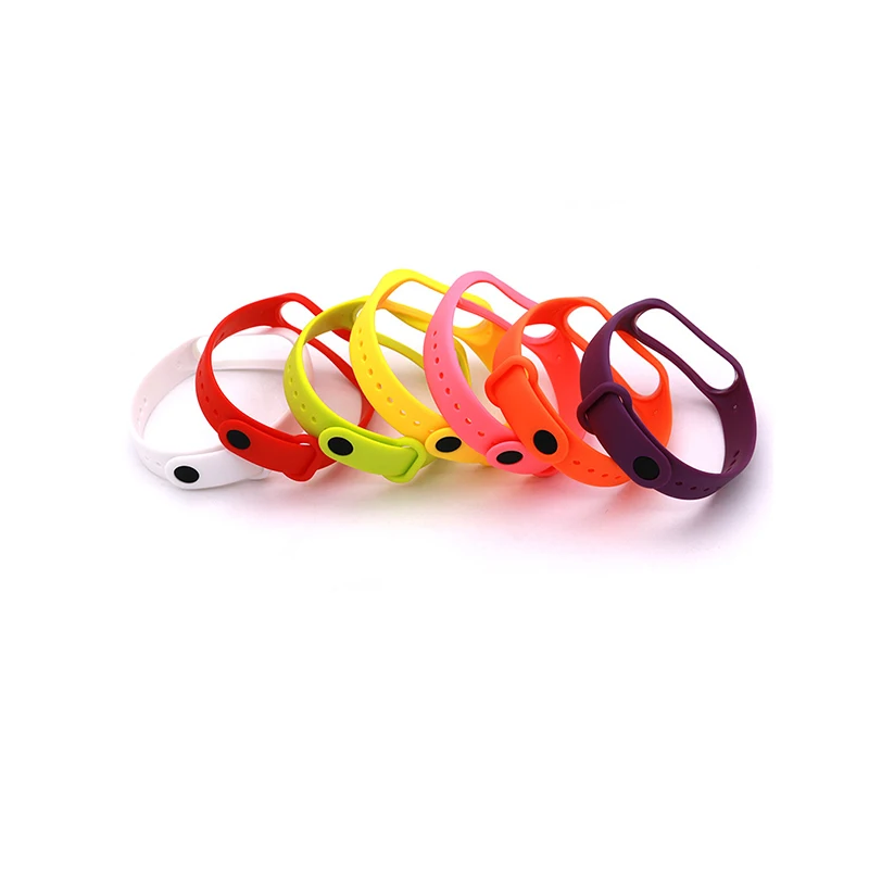 Новый ремешок для Xiaomi Mi band 2 Band 3 мягкий силиконовый регулируемый цветной браслет