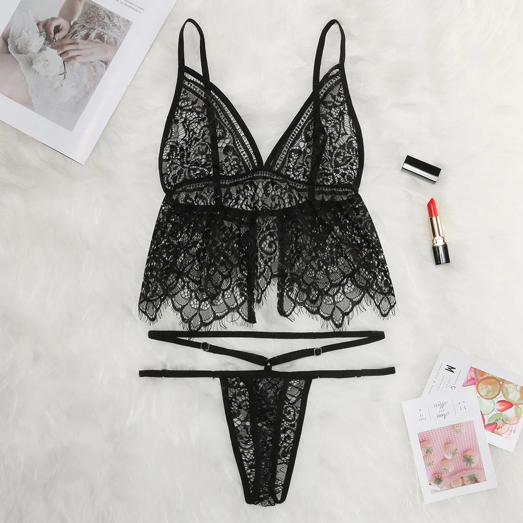 Комплект женского нижнего белья из двух предметов Новое Кружевное ажурное