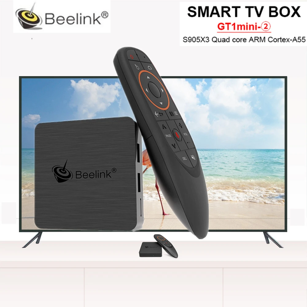 Смарт ТВ бокс Beelink GT1mini 2 Amlogic S905X3 Android 9 0 4 Гб DDR4 64 5G WiFi 1000 M K телеприставка с