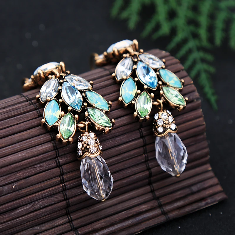 Элегантные Разноцветные кристаллы геометрические висячие серьги 2019 новые