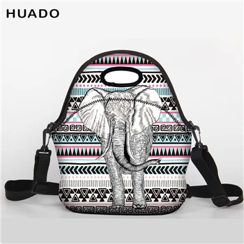 lunch bag Студенческая обеденная сумка из неопрена сумка тоут для ланча с плечевым ремнем для девочек - Цвет: lunch bag