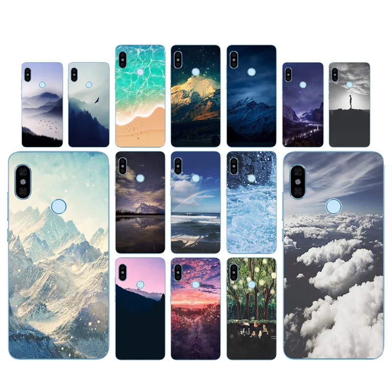 Phone Cases For Xiaomi Redmi Note 5 Pro Back Cover Landscape Pattern Coque Clear Shell |