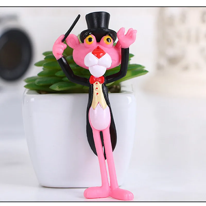 4 шт./компл. Милая экшн-фигурка розовой Пантеры игрушки милая мультяшная