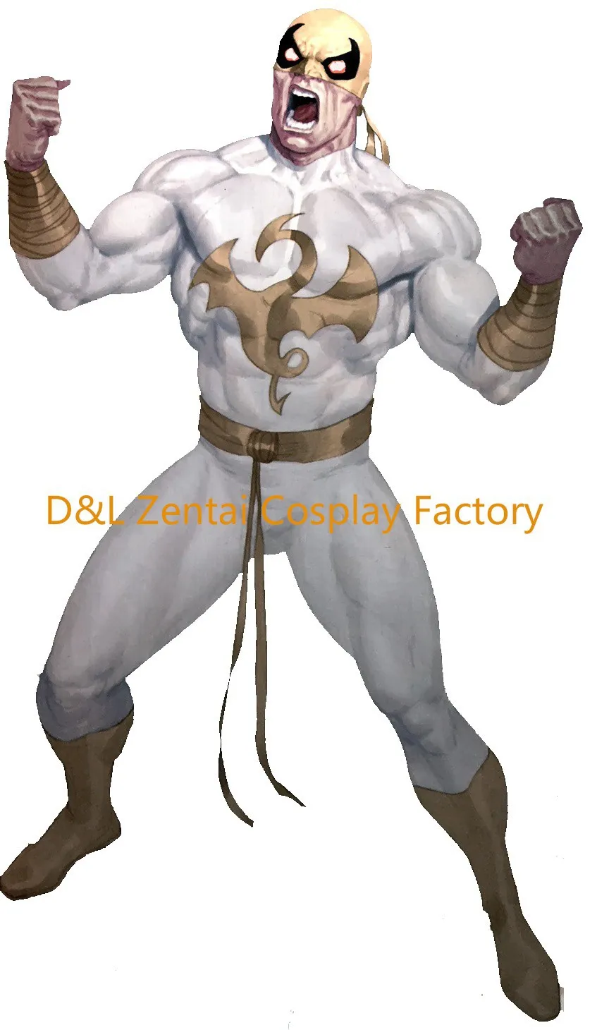 DHL, костюм супергероя «Железный кулак» X-men, Zentai, косплей, белый, лайкра, спандекс, костюмы на Хэллоуин, SP1242