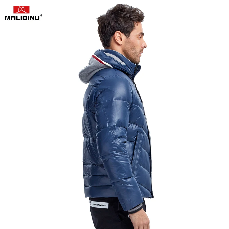 MALIDINU 2022 New Men Down Jacket Winter Down Coat Parka 70%White Duck Down Hooded Thicken Winter Jacket Brand Free Shipping