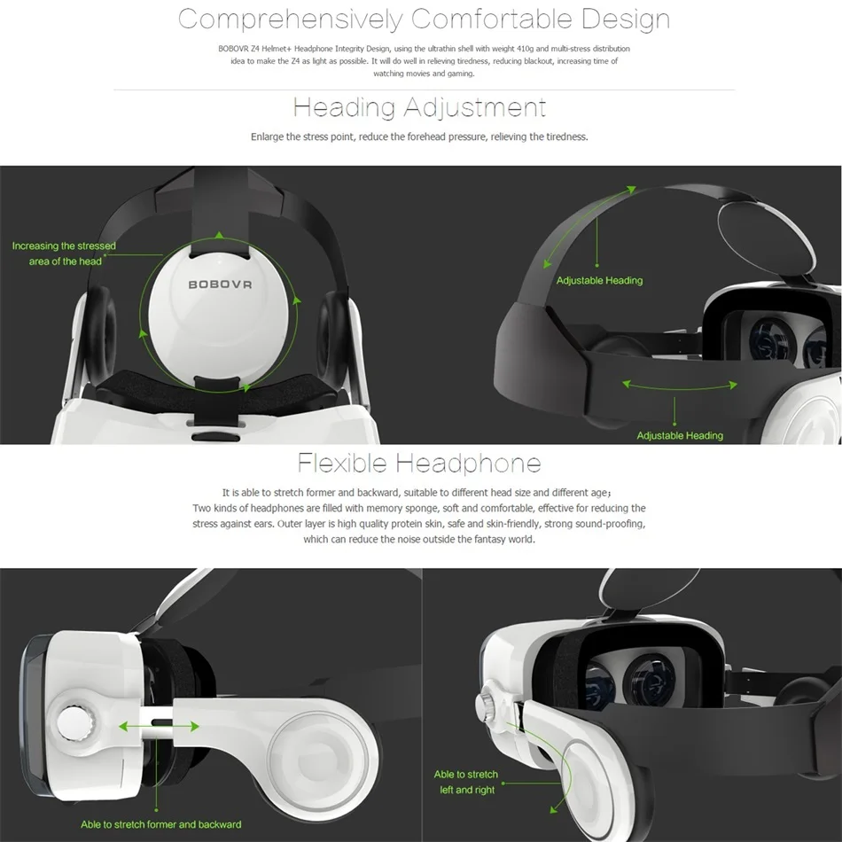 Горячая VR Cardboard BOBOVR Z4 VR Очки виртуальной реальности 360 градусов 3D просмотр захватывающий опыт 4,7 ''-6,2'' смартфон