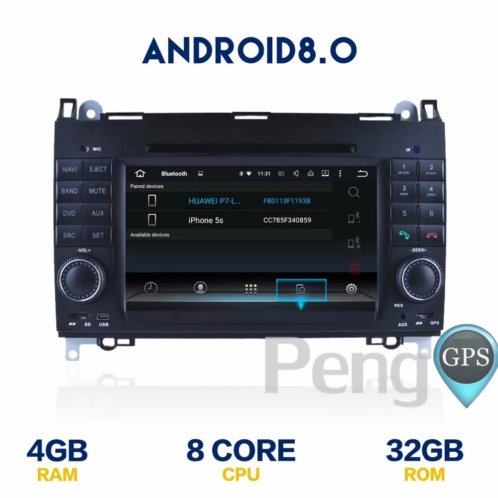 Восьмиядерный CD DVD плеер 2 Din стерео Android 8 0 автомобильное радио для класса A W135