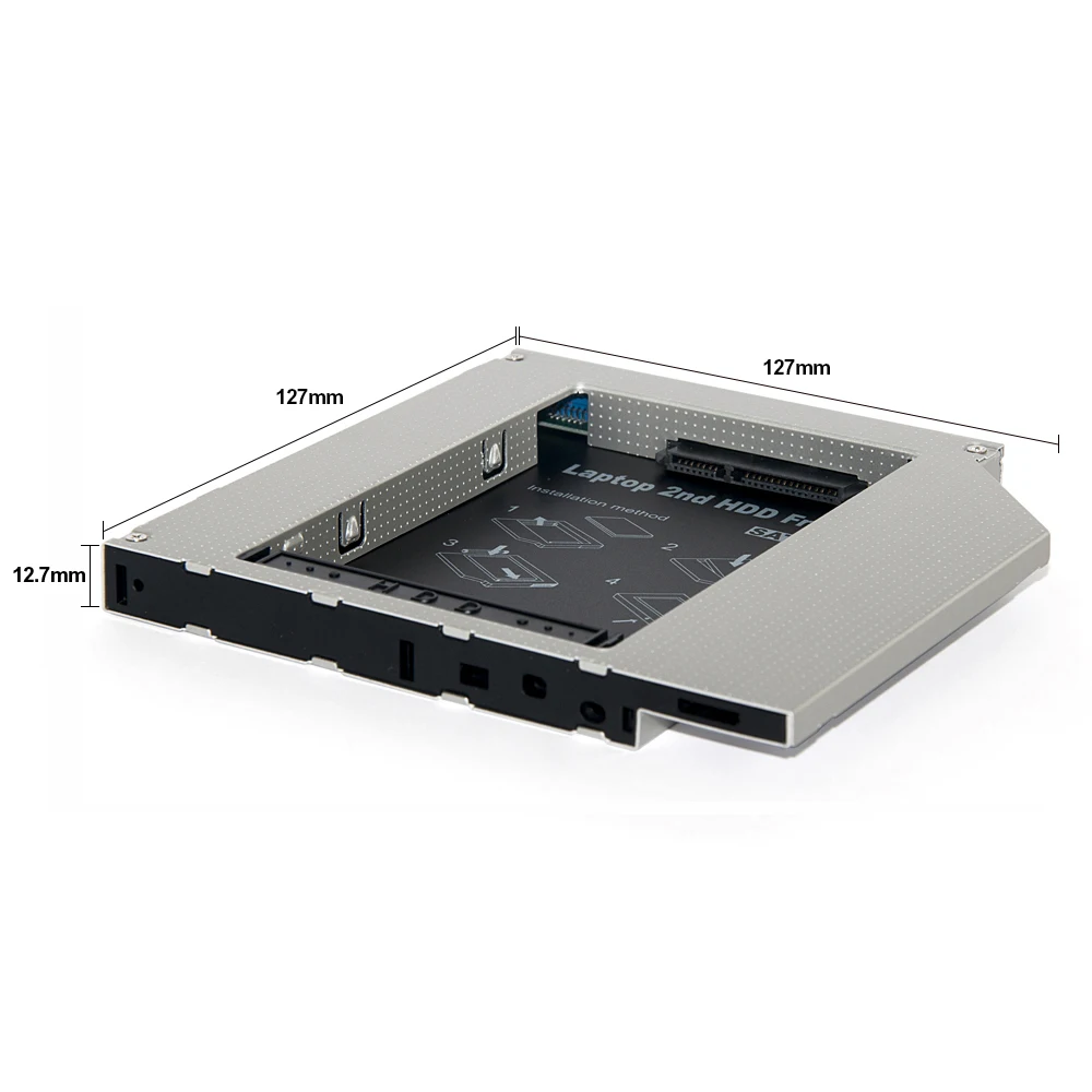 DeepFox 12 7 мм 2nd HDD Caddy SATA к 2 5 корпус для ноутбука DVD-ROM Optibay адаптер SSD жесткий диск