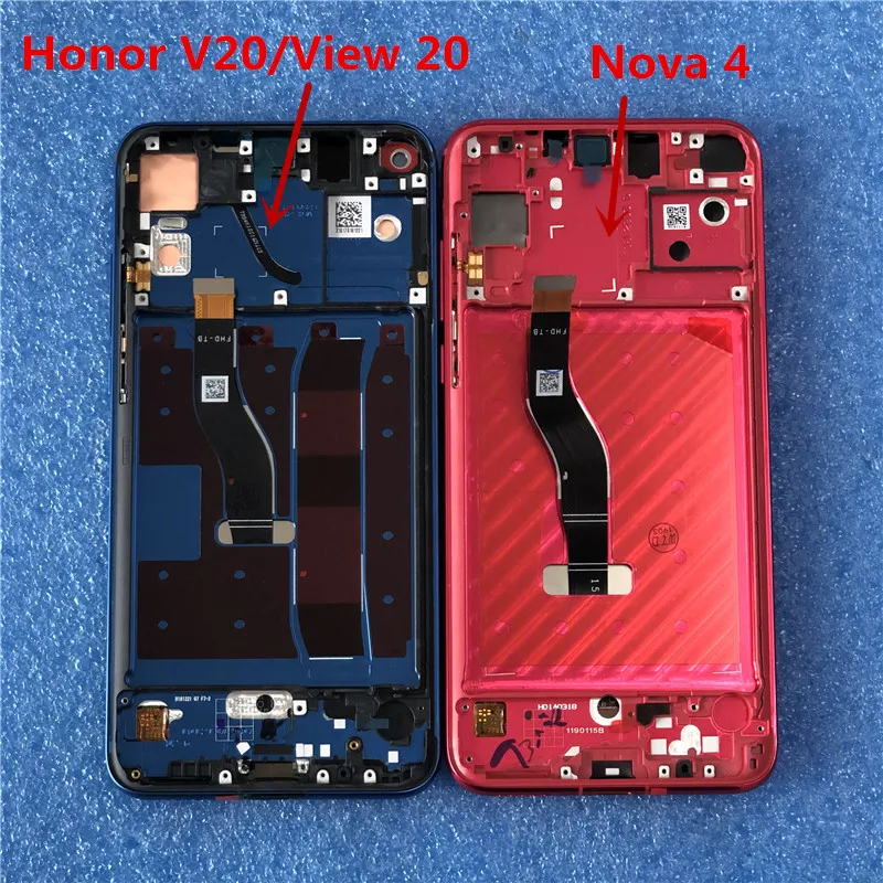 Axisinternational для 6," huawei Nova 4 VCE-AL00 ЖК-экран рамка+ сенсорная панель дигитайзер для Honor View 20 V20