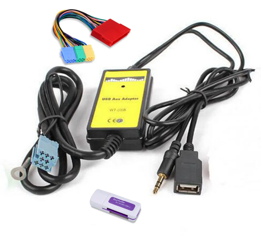 Автомобильный аудиоадаптер DC12V 8Pin aux usb интерфейс SD карта MP3/WMA декодер Авто cd-чейнджер для Audi A2 99-05/A3 01-06/A4/S4 98-06