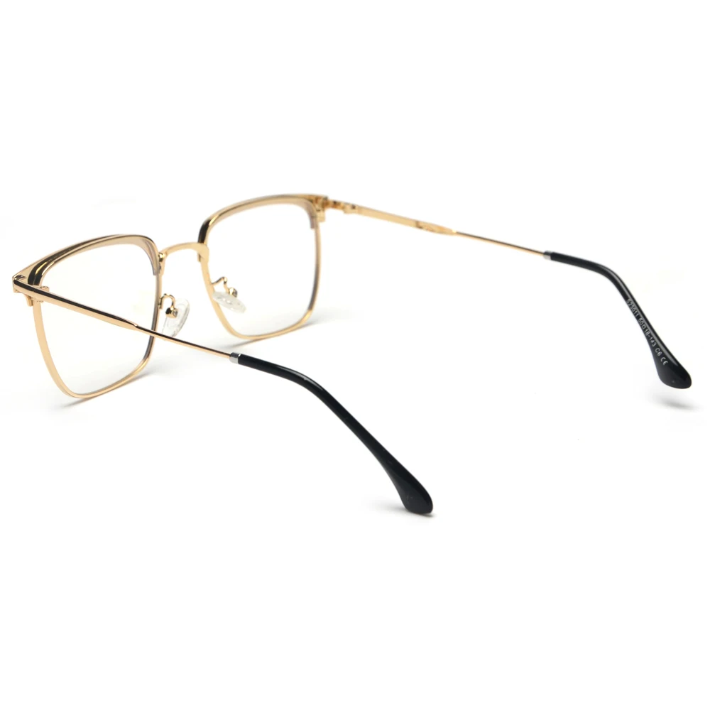 Peekaboo man metal optical glasses frame for men gold silver black clear lens square eyeglasses women high quality