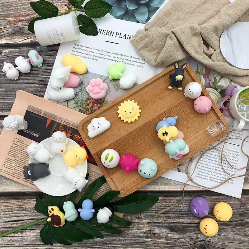 Сквиши Смешной Кальмар Шутка Антистресс Игрушка Картон Антистресс Медленный Разгружающий Милый Кот Для Игрушки Мочи Мягкое Животное Эмоциональные знаки.