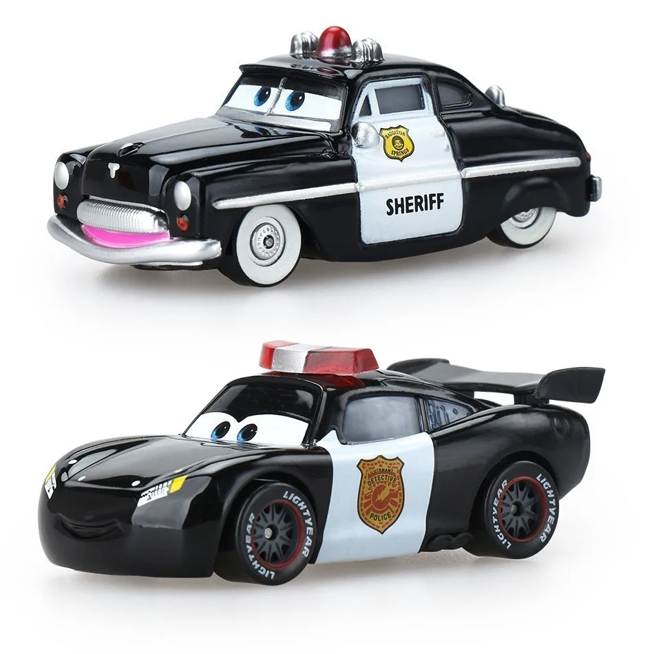Disney Pixar Cars 3 Lightning Mcqueen 1:55 полицейский автомобиль литой бренд игрушки из