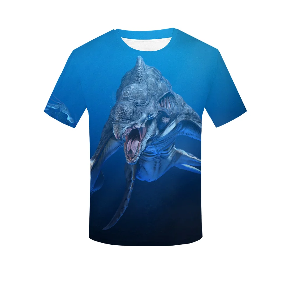 Модная 3d Футболка с принтом морской Монстр Забавные топы для мужчин/женщин