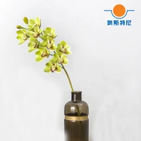 1pcs green color artificial cymbidium orchid bouquetscymbidium faberi artificial bouquetsartificial cymbidium grandiflorium