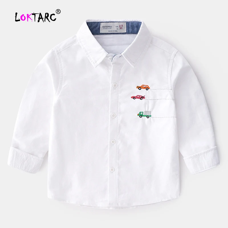 LOKTARC/блузка для маленьких мальчиков хлопковые рубашки в полоску с длинными