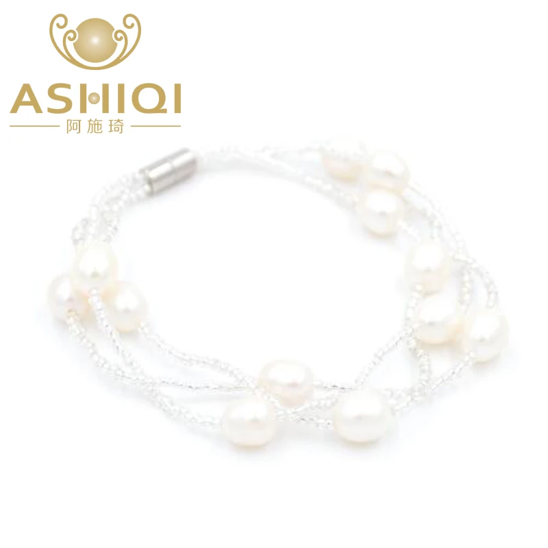 ASHIQI многофункциональная Женская Магнитная Застежка ручной работы с 3 рядами