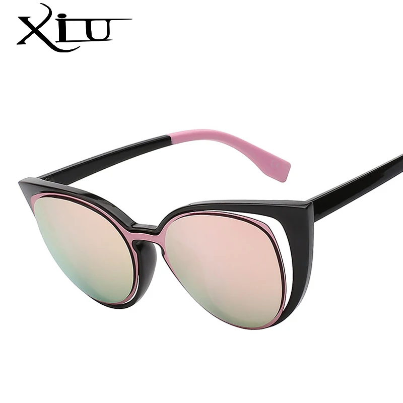 Солнечные очки XIU в стиле кошачий глаз UV400 женские модные брендовые дизайнерские