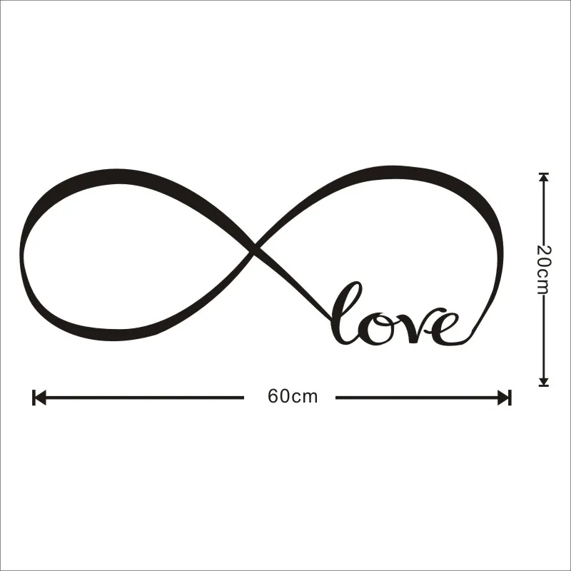 Виниловые наклейки на стену Love Forever декор для спальни гостиной художественные