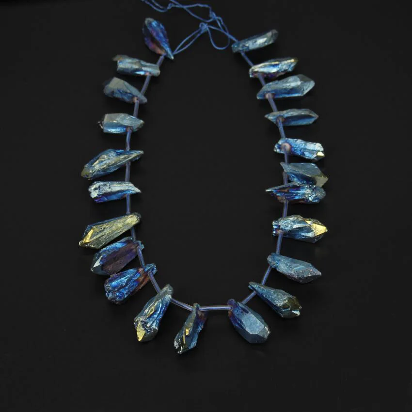 14 цветов на выбор оптовая продажа полная прядь натуральный Титан AB кварцевая