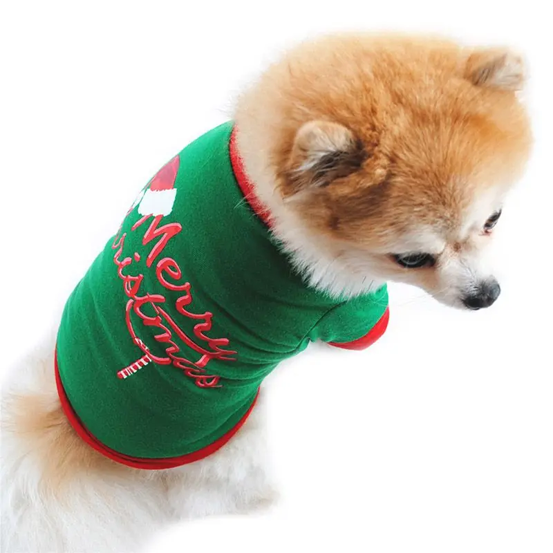 Рождественская Одежда для собак пальто чихуахуа кошки одежда домашних животных