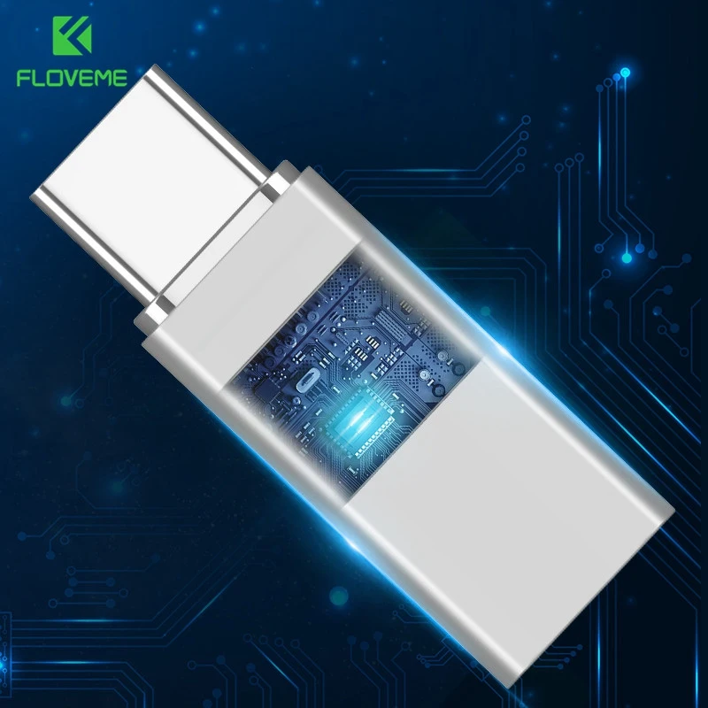 FLOVEM Новый Мирко USB Разъем Магнит адаптер Micro к Тип C для iPhone Android освещения Зарядное