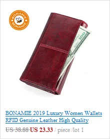BONAMIE, натуральная кожа, кредитная карта и держатель для ID, для женщин, RFID, бренд, унисекс, модный кошелек для карт, на молнии, органайзер для карт, кошелек для мужчин