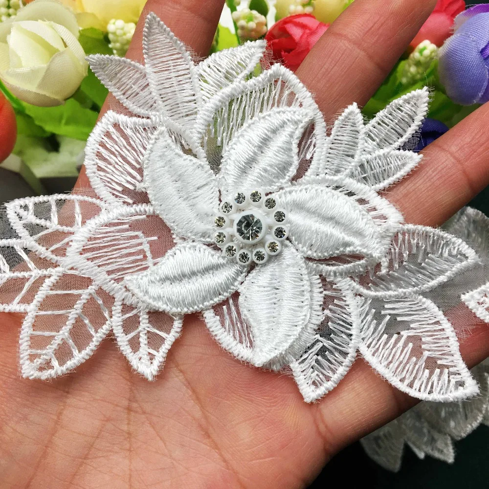 20X ветряная мельница листья цветы 3D Алмазная кружевная отделка лента ткань