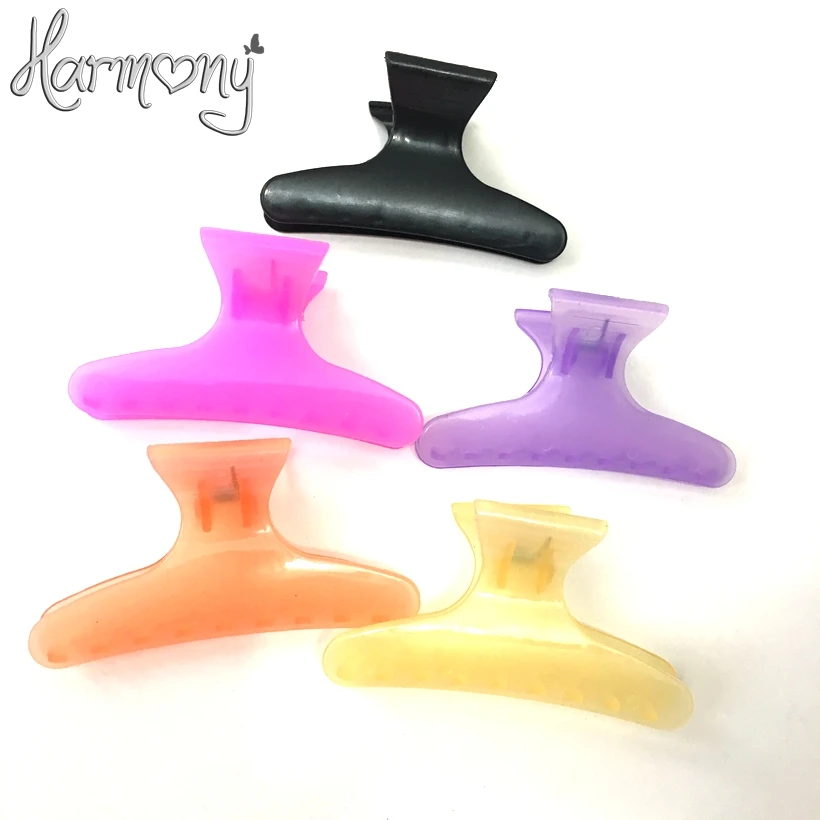 Модные Пластиковые Красочные зажимы для волос 12 шт. парикмахерский инструмент