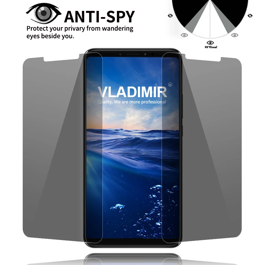 Vladimir Privacy Анти-шпионское закаленное стекло для Xiaomi Mi Mix 3 2s 2 Evo Защитная пленка