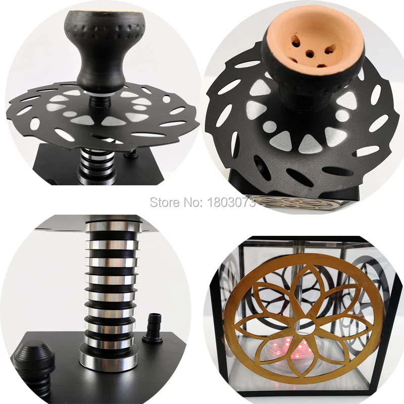 

* High quality good price homeware Acrylic hookah square shisha smoking set hookah kit