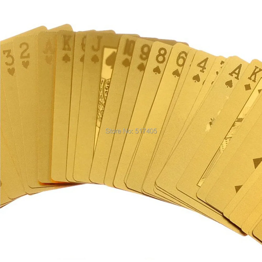 Bestmaple 24K Gold Foil Poker Playing Cards Deck with Box Free Shipping | Спорт и развлечения