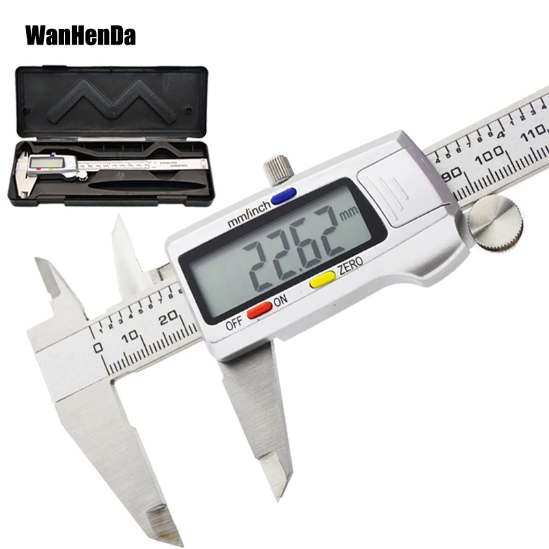 Цифровой штангенциркуль из нержавеющей стали 6 дюймов 150 мм|caliper measurement tool|digital