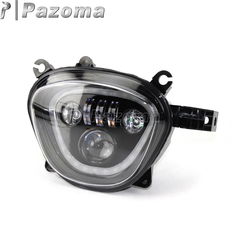 Мотоциклетный черный светодиодный налобный фонарь 6500K 110W DRL дальнего ближнего света на заказ для Suzuki Boulevard M109R VZR1800 M90 2006