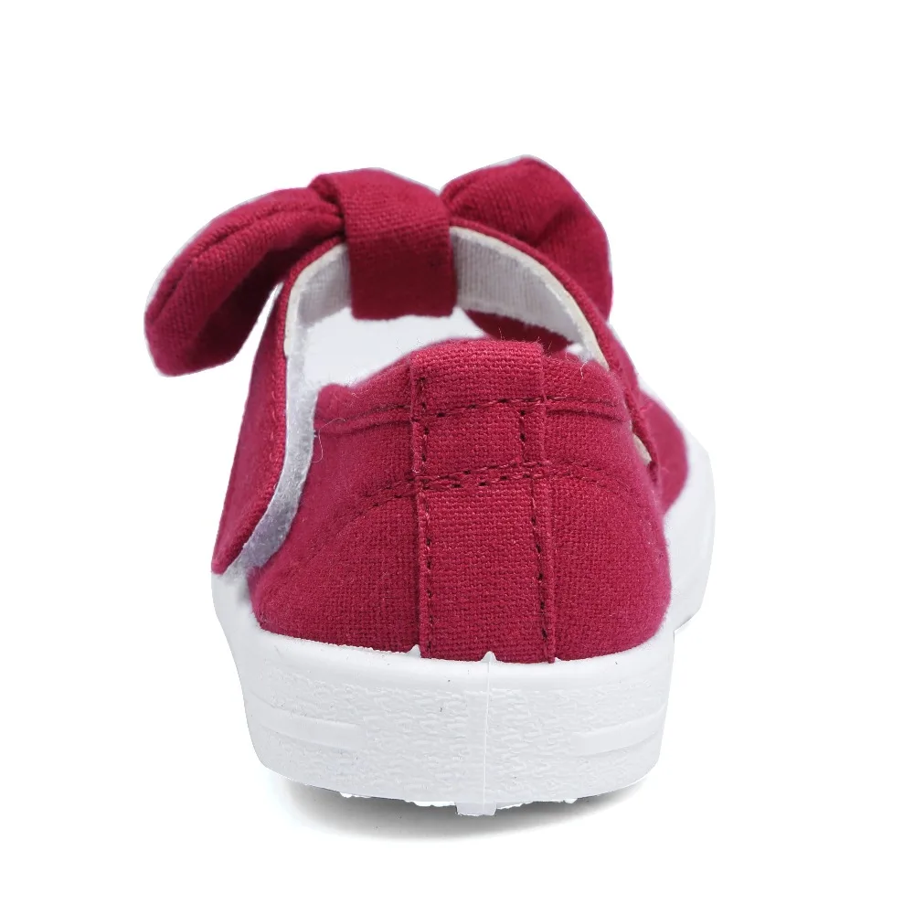 Новинка весна-осень 2020 парусиновая детская Милая обувь с бантом для принцесс