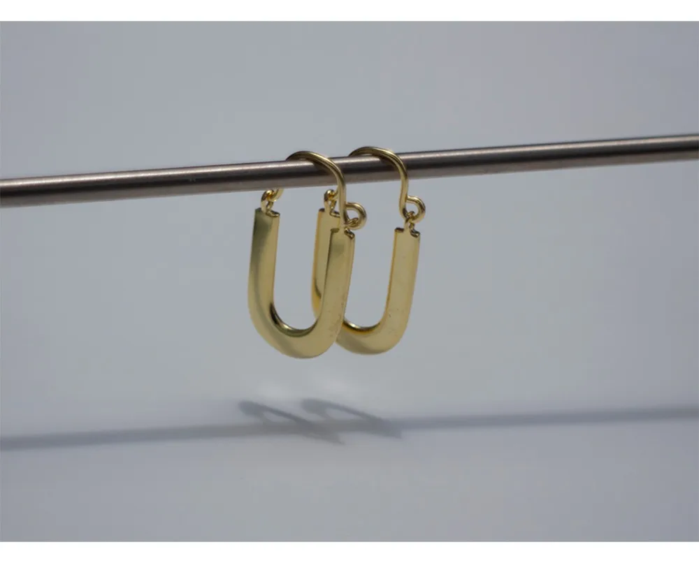Серьги из серебра 925 пробы, модные, крутые, геометрические, стильные, u-образные, овальные серьги, серьги-капли, тренд, Женские Ювелирные украшения для ушей, темп
