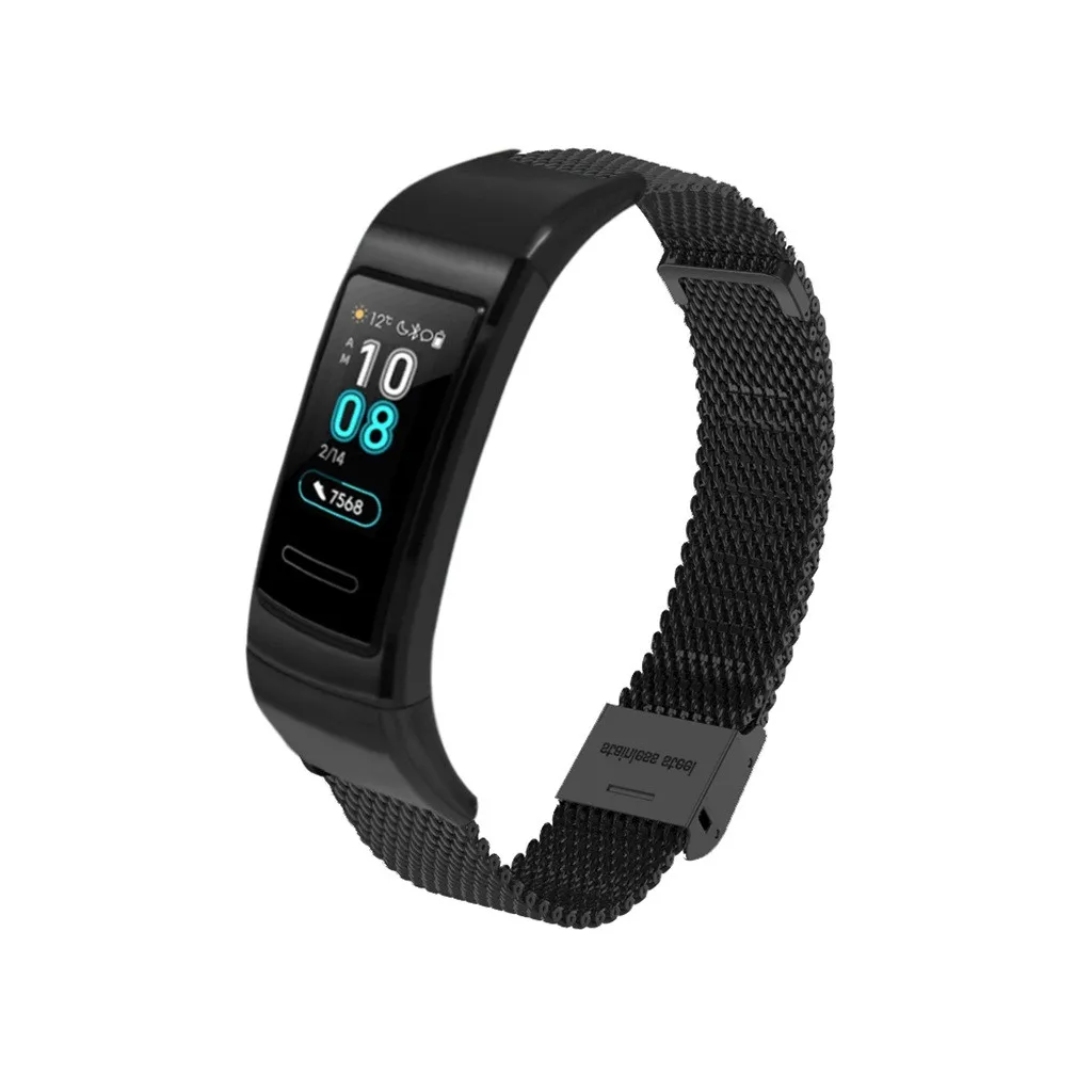 Браслет на запястье для huawei Band 3/3 Pro Смарт-часы из нержавеющей стали с металлической заменой для мужчин t Band Роскошные спортивные женские и мужские 19Jun21