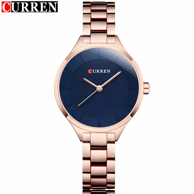 rose blue CURREN 9015 Luxury Women Watch Famous Brands Gold Fashion Design Bracelet Watches Ladies Women Wrist Watches Relogio Femininos - Цвет: rose blue
