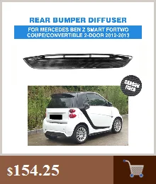 Диффузор заднего бампера из углеродного волокна для губ Mercedes Benz Smart для двоих, купе 2 двери 2012-2013 стайлинга автомобилей