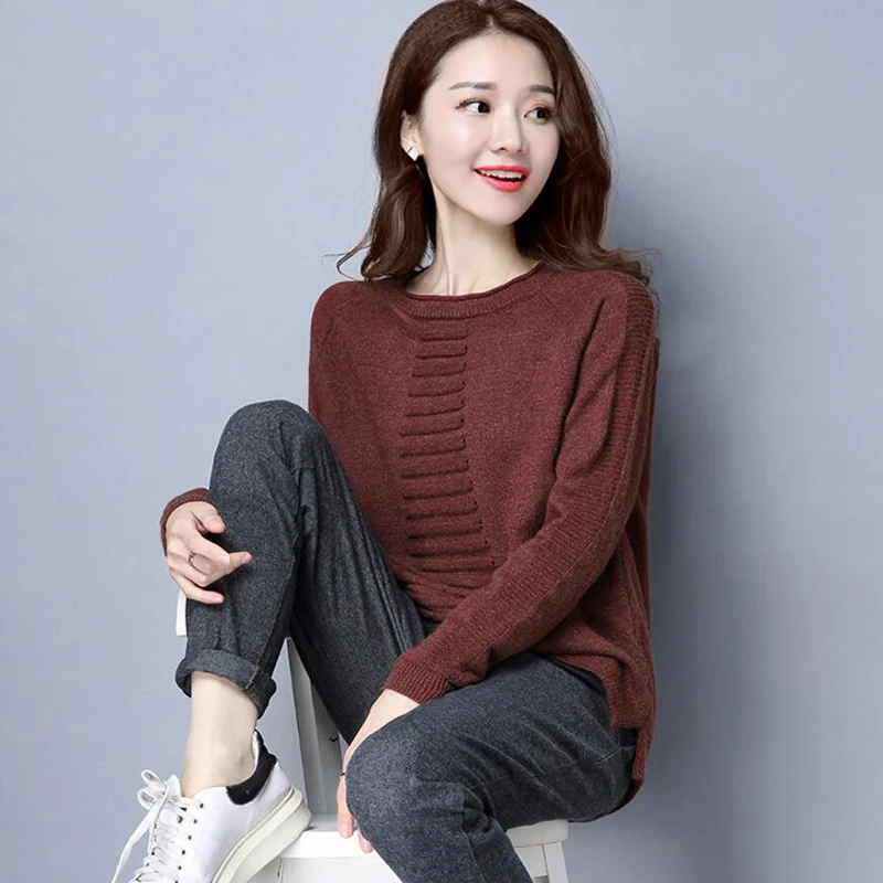 Women Sweaters 2018 Hot Sale Winter O-neck Long Sleeve Sweater Pullovers Knitted pull femme Female Warm Tops | Женская одежда