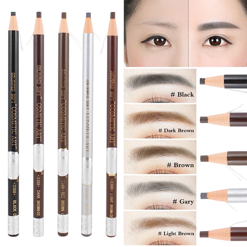 1 шт. verschillenda Kleuren wenkbraun wpotlood weterдиte Eye Nrow Pen Donker/Licht Koffie Zwart Grey Sombrancelha усиливающий