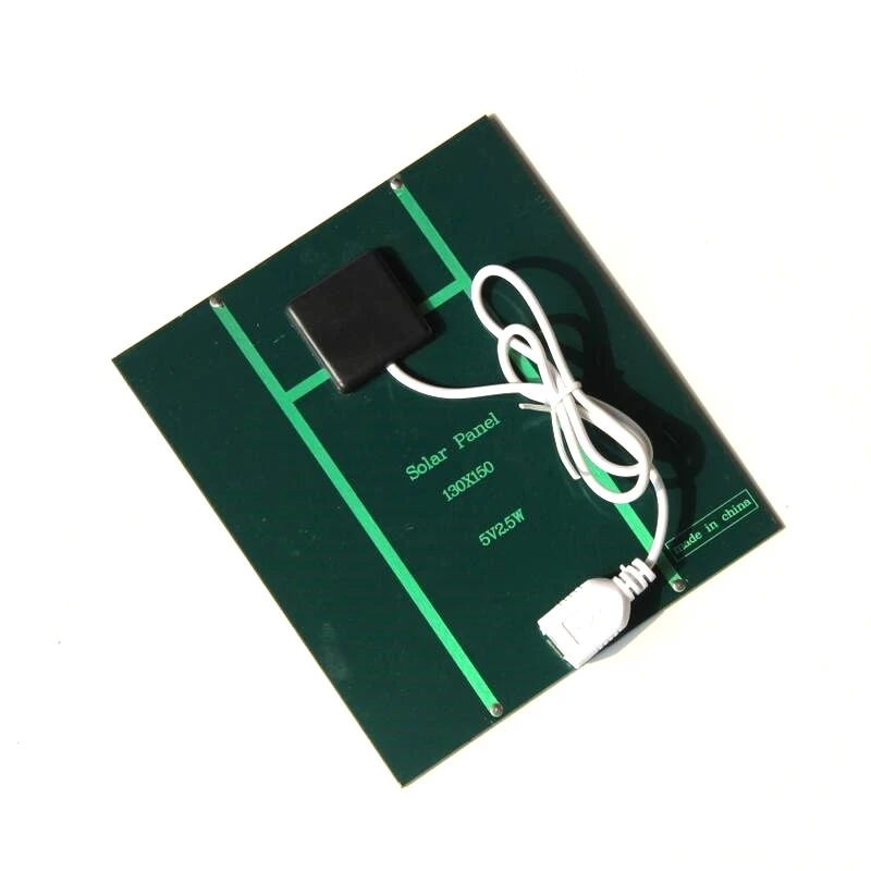 2.5W 5V Solar Charger Polycrystalline Panel For Mobile Power Bank 3.7V Battery Light 130*150MM Free Shipping | Электроника