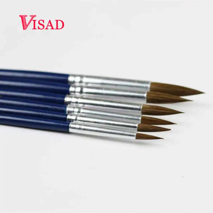 6 шт./компл. кисть для каллиграфии Акварельная гуашь рисования круглый острый