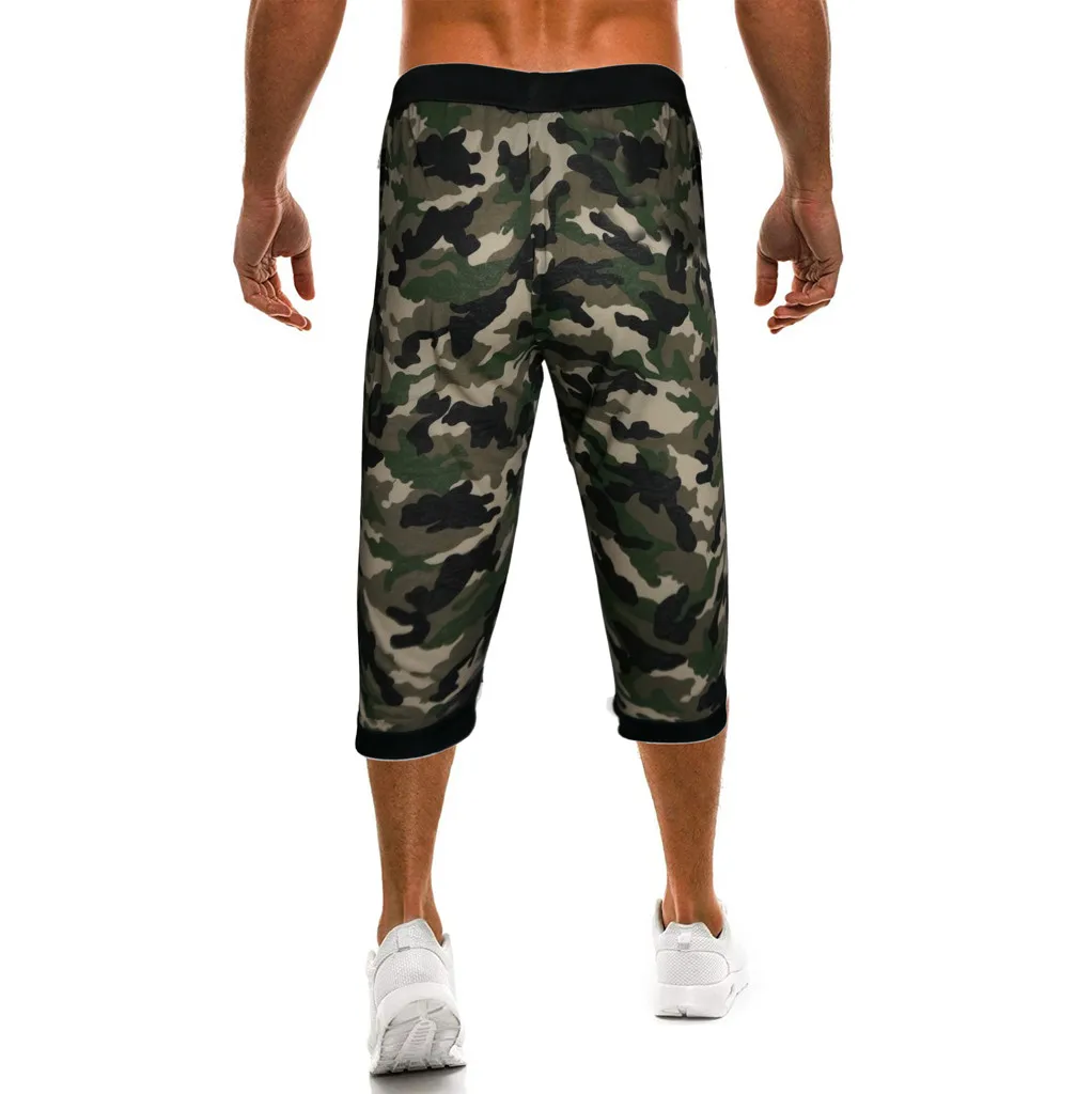 Мужские брюки со средней посадкой Свободные повседневные камуфляжные прямые с