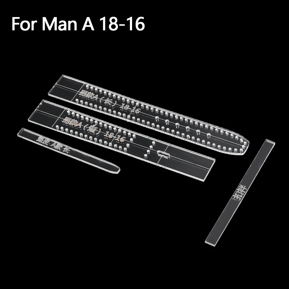 For Man A 18-16 1 Набор прозрачный акриловый женский мужской ремешок для часов Трафарет Шаблон форма для самостоятельного изготовления кожаный инструмент для рукоделия - Цвет: For Man A 18-16