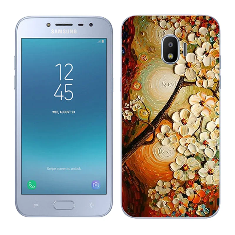 Для Samsung Galaxy J2 Pro 2018 чехлы для телефонов с масляной росписью 5 0 дюйма J250F Мягкие
