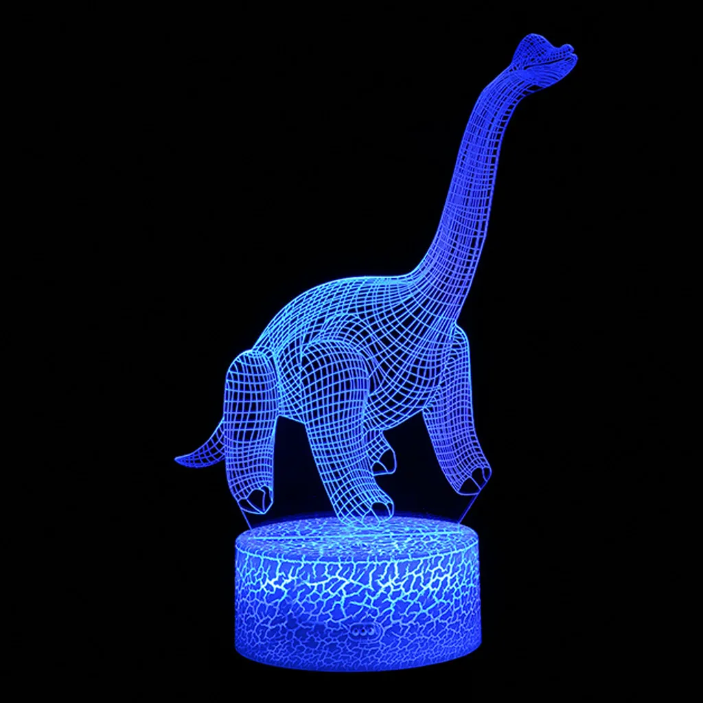 СВЕТОДИОДНЫЙ 3D ночной Светильник динозавр Иллюзия светильник Настольная USB 3D визуальная лампа светильник 7 цветов Изменение подарков 3D светильник для детской комнаты